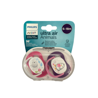 Philips Avent SCF080/08 Ultra Air Animals 2'li Emzik Kız 6-18 Ay