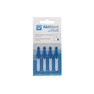 Aktident Arayüz Fırçası 0,60 mm Mavi 4'lü 