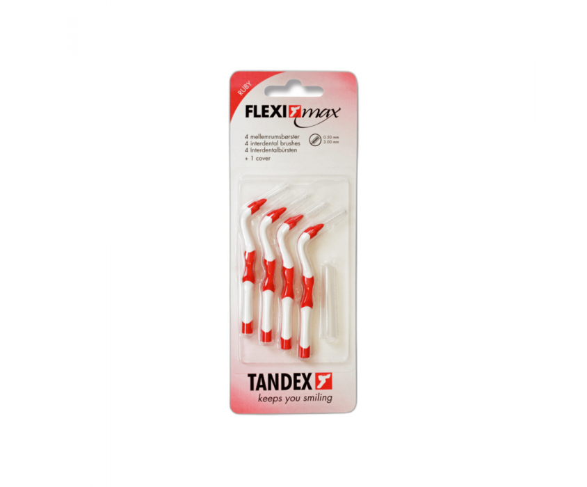 Tandex Flexi Max 4'lü Arayüz Fırçası 0,5 mm - Ruby 
