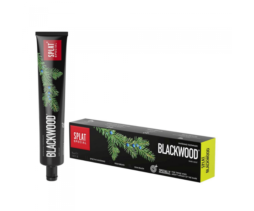 Splat Blackwood Siyah Diş Macunu Güçlü Beyazlatma 75 ml 