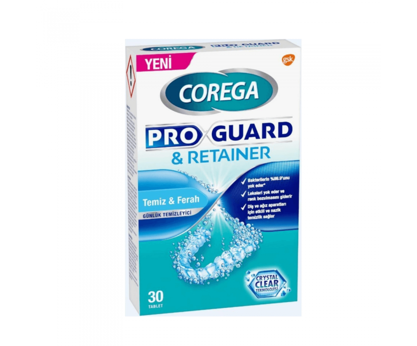 Corega Proguard & Retainer 30'lu Temizleyici Tablet