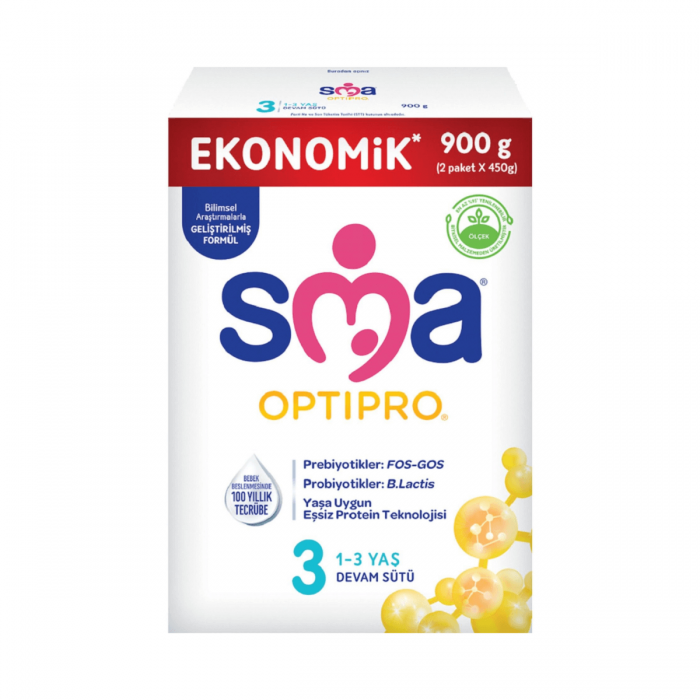 SMA 3 Optipro Probiyotik Devam Sütü 900 Gr