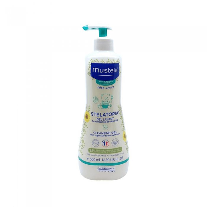 Mustela Stelatopia Cleansing Gel Kuru Ciltler İçin Şampuan 500 ml  Mustela Stelatopia Cleansing Gel Kuru Ciltler İçin Şampuan 500 ml
