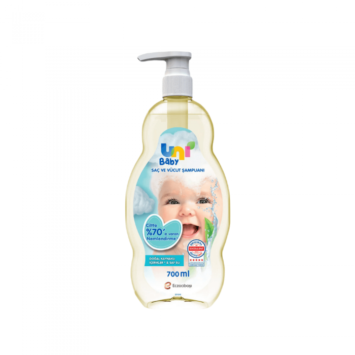 Uni Baby Bebek Saç ve Vücut Şampuanı 700 ml Uni Baby Bebek Saç ve Vücut Şampuanı 700 ml