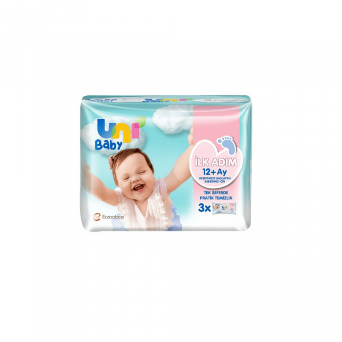 Uni Baby İlk Adım 12 Ay+ Islak Mendil 52 Yaprak - 3 Adet Uni Baby İlk Adım 12 Ay+ Islak Mendil 52 Yaprak - 3 Adet
