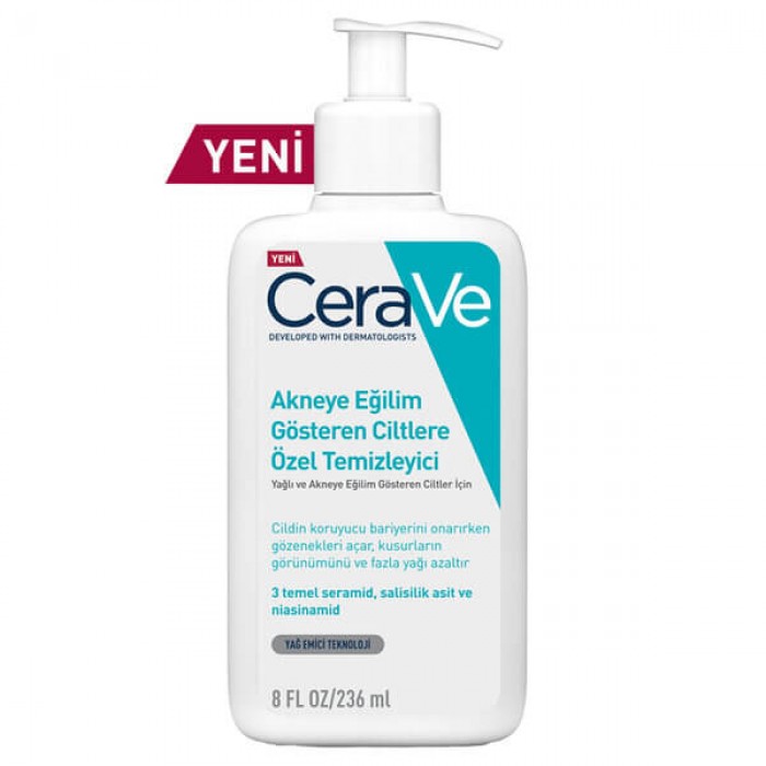 Cerave Akneye Eğilimli Ciltler İçin Özel Temizleyici 236 ml Cerave Akneye Eğilimli Ciltler İçin Özel Temizleyici 236 ml