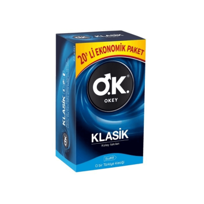 Okey Klasik Prezervatif 20'li Ekonomik Paket
