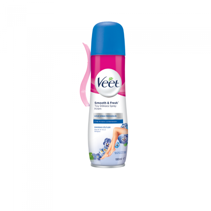 Veet Tüy Dökücü Krem Sprey Hassas Ciltler İçin 150 ml Veet Tüy Dökücü Krem Sprey Hassas Ciltler İçin 150 ml
