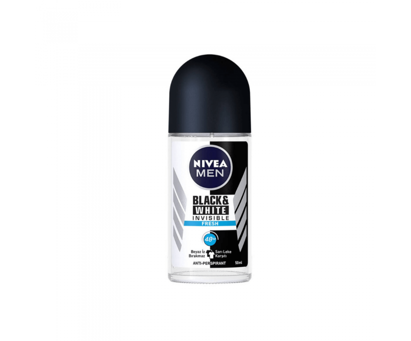 Nivea Black & White Invisible Roll-On For Men Fresh 50 ml