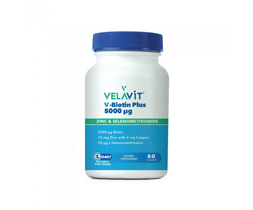 Velavit V-Biotin Plus 5000 mcg 60 Tablet