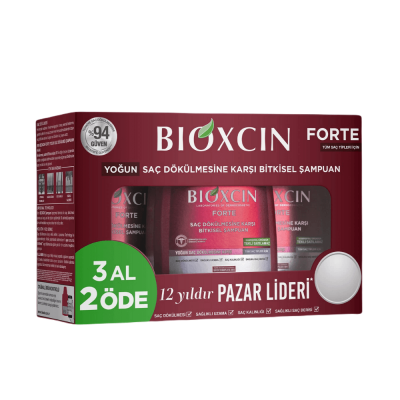 Bioxcin Forte 3 Al 2 Öde Saç Dökülmesine Karşı Bakım Şampuanı 300 ml