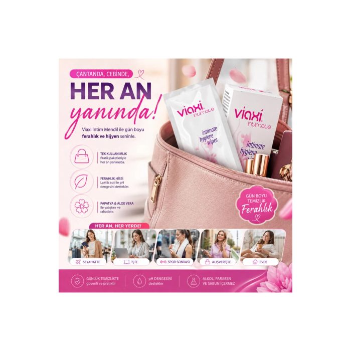 Viaxi Intimate Genital Bölge Hijyen Mendili 10'lu