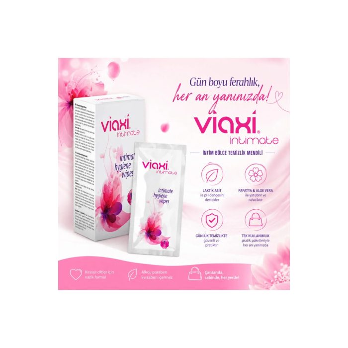 Viaxi Intimate Genital Bölge Hijyen Mendili 10'lu