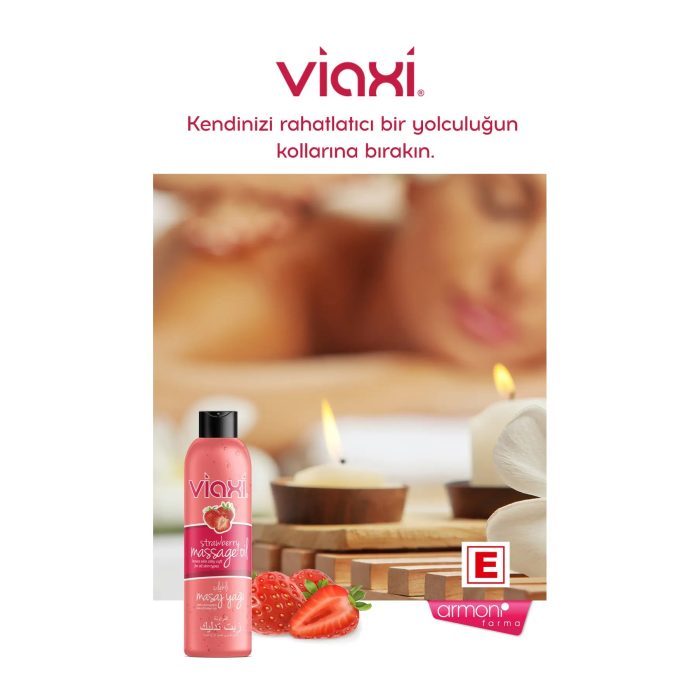 Viaxi Masaj Yağı Çilek Aromalı 177 ml