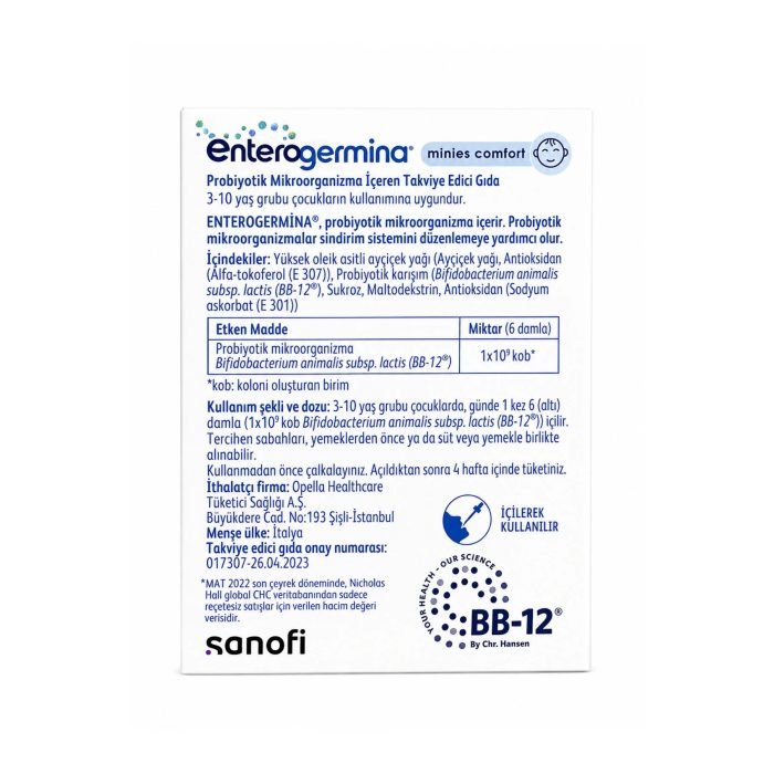 Enterogermina Minies Comfort Probiyotik Damla 8 ml