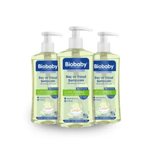 Biobaby Ultra Hassas Bebek Saç ve Vücut Şampuanı 3x500 ml 