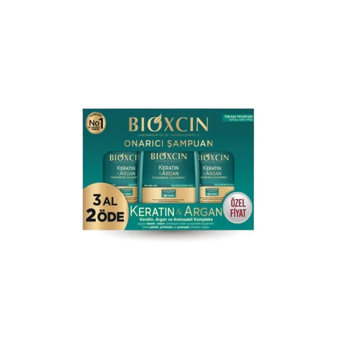 Bioxcin Keratin ve Argan Onarıcı Şampuan 300 ml - 3 Al 2 Öde