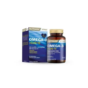Nutraxin Omega-3 + Co-Q10 60 Yumuşak Kapsül