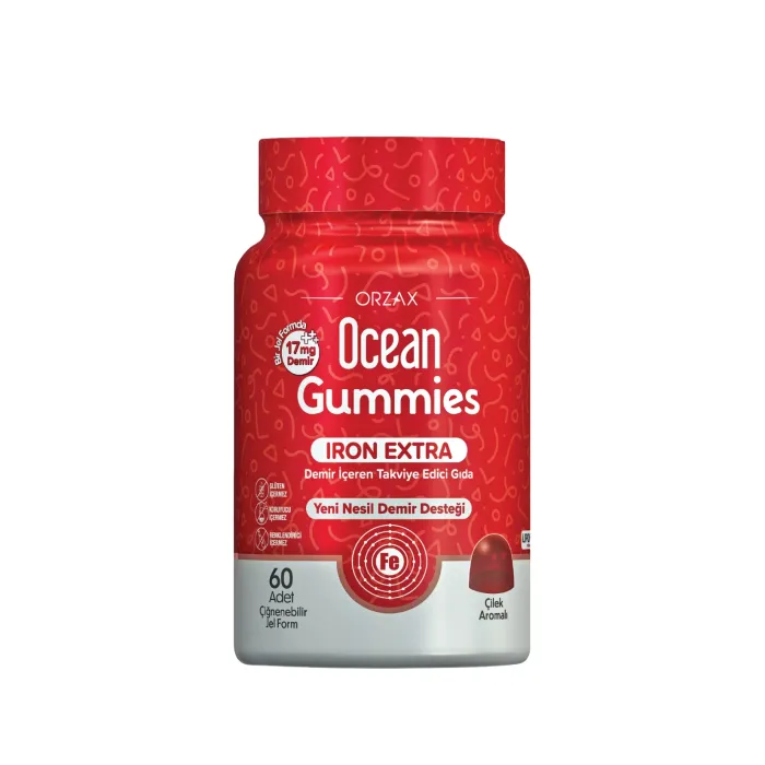 Orzax Ocean Gummies İron Extra Demir 60 Çiğnenebilir Jel Form Orzax Ocean Gummies İron Extra Demir 60 Çiğnenebilir Jel Form