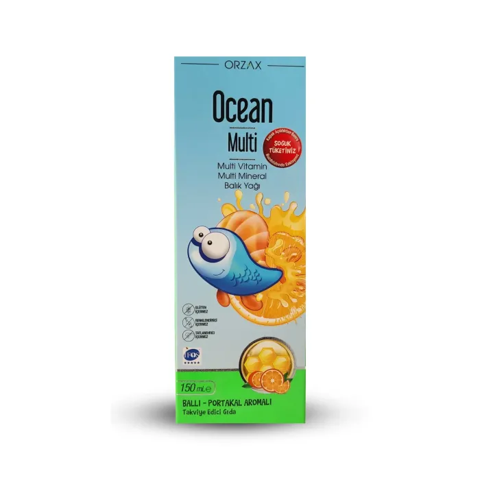 Orzax Ocean Multi Ballı Portakallı Şurup 150 ml Orzax Ocean Multi Ballı Portakallı Şurup 150 ml