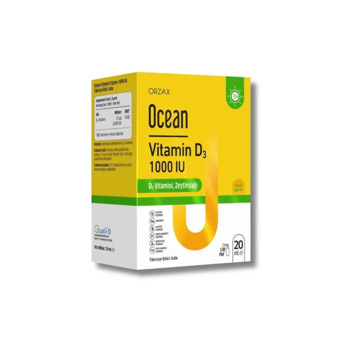 Orzax Ocean Vitamin D3 1000 IU Sprey 20 ml Orzax Ocean Vitamin D3 1000 IU Sprey 20 ml