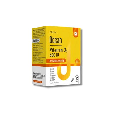 Orzax Ocean Vitamin D3 600 IU Sprey 20 ml