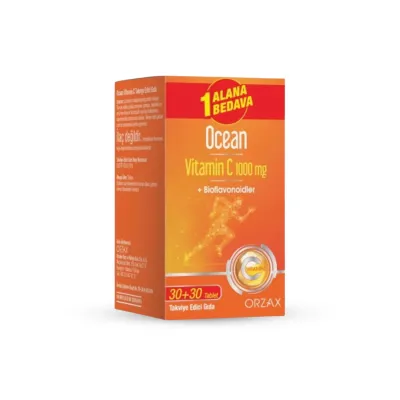 Orzax Ocean Vitamin C 1000 mg 30+30 Tablet - 1 Alana 1 Bedava