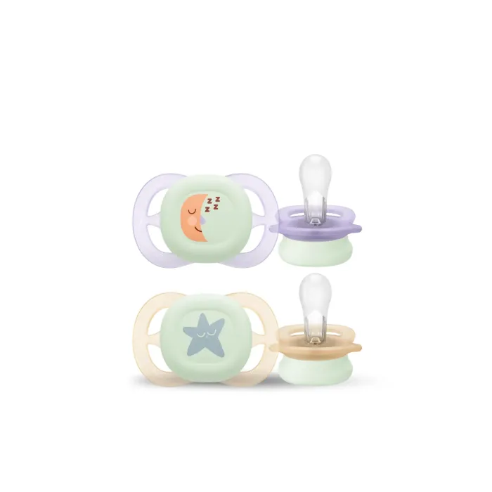 Philips Avent SCF075/07 Ultra Start Nighttime 0-2 Ay+ Şeffaf 2'li Kız Emzik