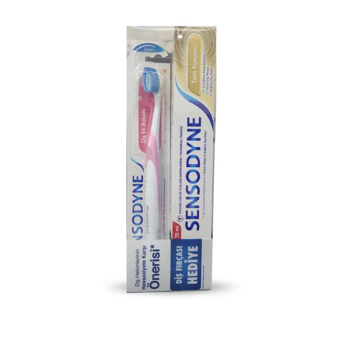 Sensodyne Tam Koruma Diş Macunu 75 ml + Diş Fırçası HEDİYE