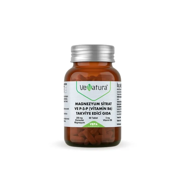 Venatura Magnezyum Sitrat P-5-P Vitamin B6 60 Tablet