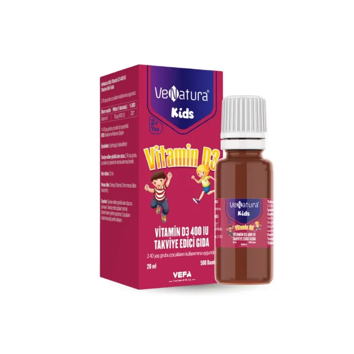 Venatura Kids Vitamin D3 400 IU Takviye Edici Gıda 20 ml