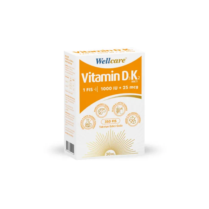 Wellcare Vitamin D3 K2 Sprey 30 ml