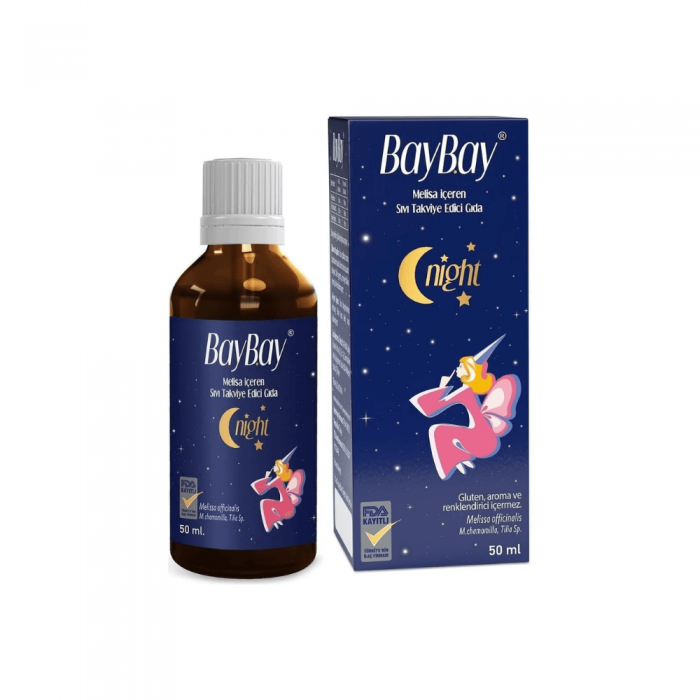 Baybay Night Melisa İçeren Bitkisel Damla 50 ml Baybay Night Melisa İçeren Bitkisel Damla 50 ml