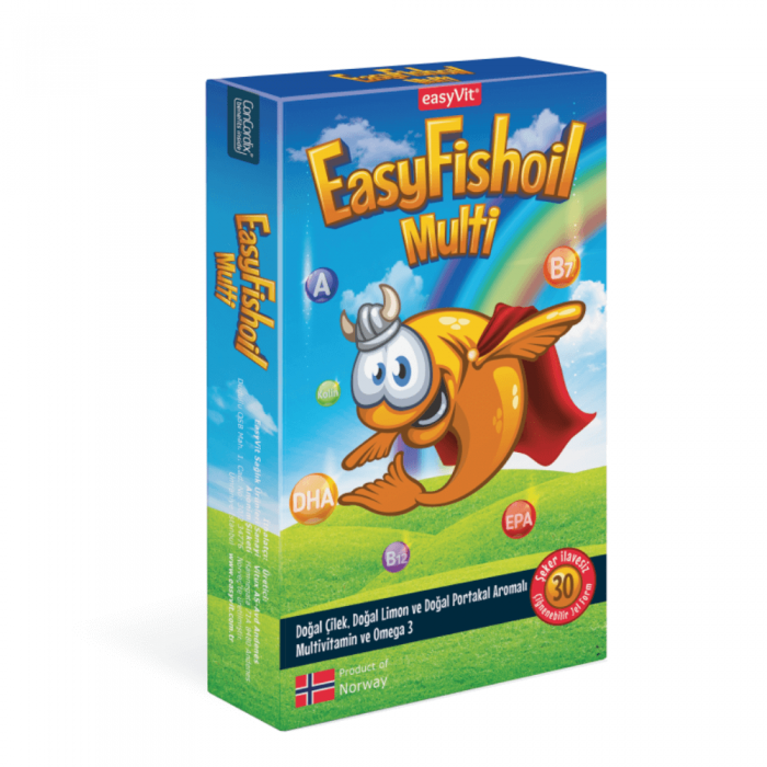 Easyvit Multi Omega 3 Multivitamin 30 Çiğnenebilir Jel Tablet Easyvit Multi Omega 3 Multivitamin 30 Çiğnenebilir Jel Tablet