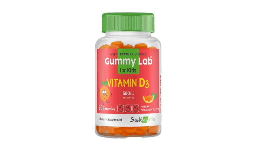 Gummy Lab Vitamin D3 Çocuklar İçin Mandalina Aromalı 60 Gummies