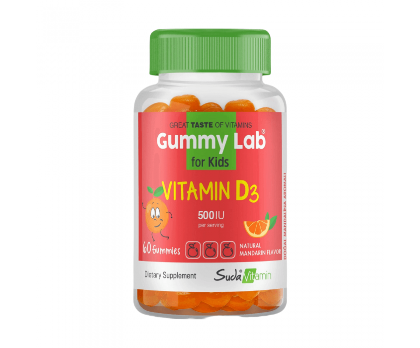 Gummy Lab Vitamin D3 Çocuklar İçin Mandalina Aromalı 60 Gummies