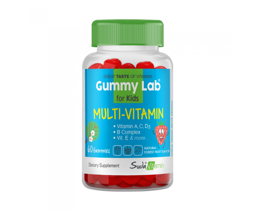 Gummy Lab Multi Vitamin Çocuklar İçin Orman Meyveli 60 Gummies