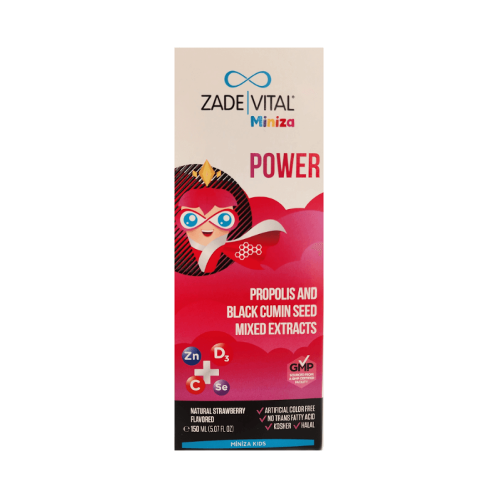 Zade Vital Miniza Power Sıvı Takviye Edici Gıda 150 ml Zade Vital Miniza Power Sıvı Takviye Edici Gıda 150 ml