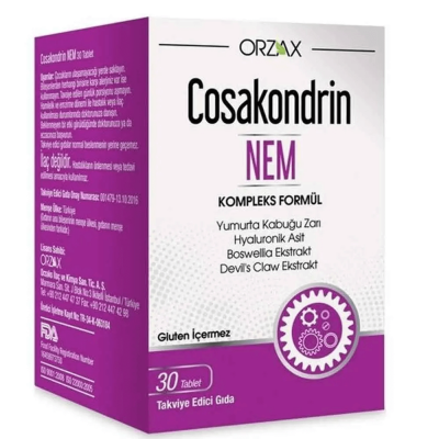 Orzax Cosakondrin Nem 30 Tablet