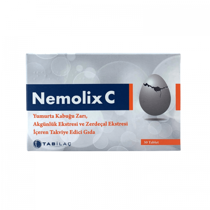 Nemolix C Yumurta Kabuğu Zarı 30 Kapsül Nemolix C Yumurta Kabuğu Zarı 30 Kapsül