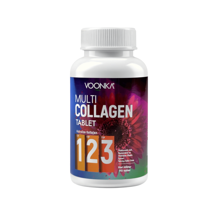 Voonka Multi Collagen Tip I-II-III İçeren Takviye Edici Gıda 90 Tablet Voonka Multi Collagen Tip I-II-III İçeren Takviye Edici Gıda 90 Tablet