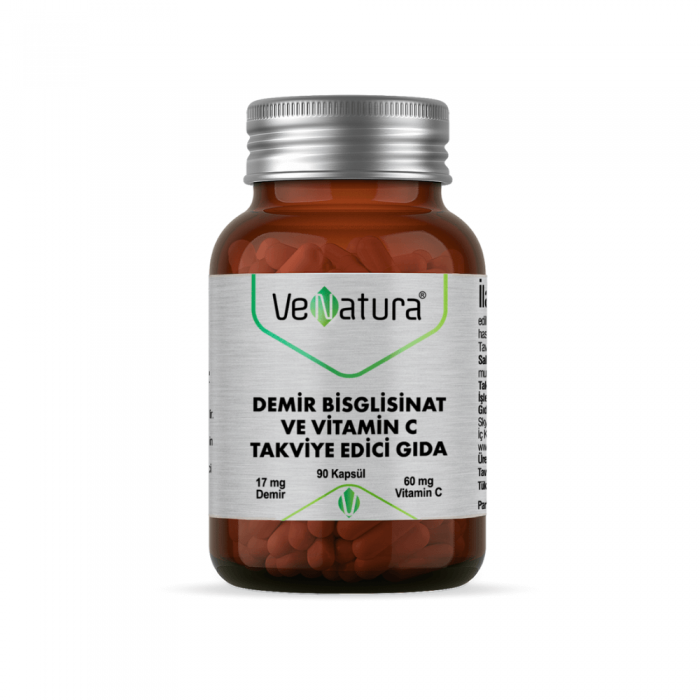 Venatura Demir Bisglisinat Vitamin C 90 Kapsül Venatura Demir Bisglisinat Vitamin C 90 Kapsül