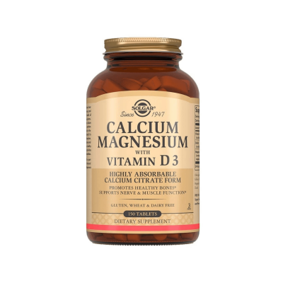 Solgar Calcium Magnesium with Vitamin D3 150 Tablet