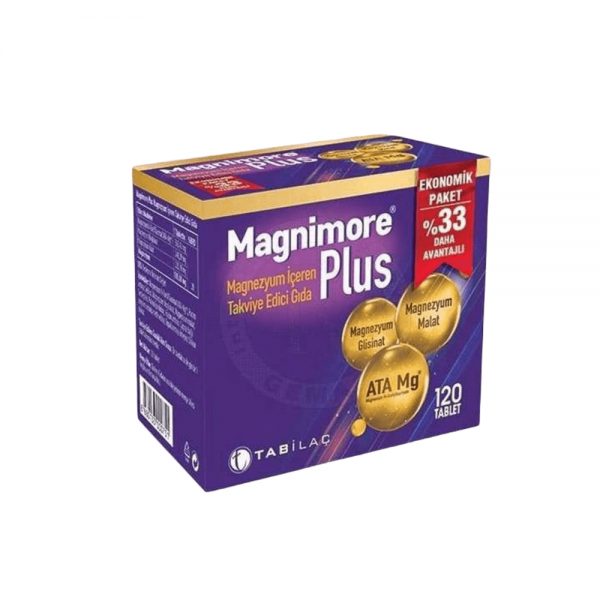 Magnimore Plus Magnezyum İçeren Takviye Edici Gıda 120 Tablet