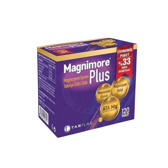 Magnimore Plus Magnezyum İçeren Takviye Edici Gıda 120 Tablet Magnimore Plus Magnezyum İçeren Takviye Edici Gıda 120 Tablet