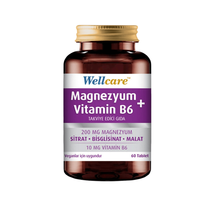 Wellcare Magnezyum Vitamin B6 60 Tablet Wellcare Magnezyum Vitamin B6 60 Tablet