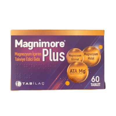 Magnimore Plus Magnezyum İçeren Takviye Edici Gıda 60 Tablet