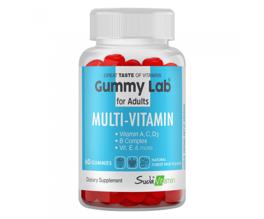 Gummy Lab Multi Vitamin Yetişkinler İçin Orman Meyveli 60 Gummies