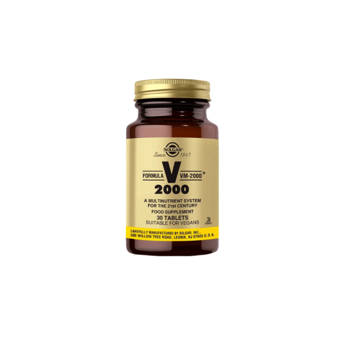 Solgar VM-2000 Multivitamin ve Mineral 30 Tablet