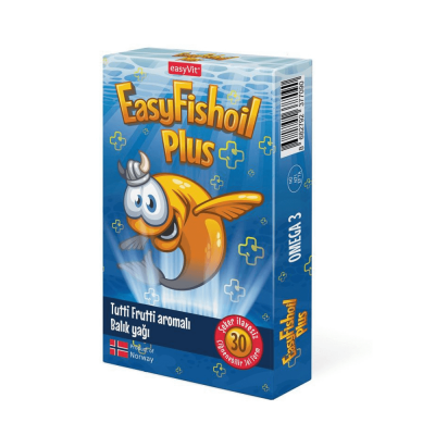 EasyFishoil Plus Tutti Frutti Çiğnenebilir Jel 30 Tablet